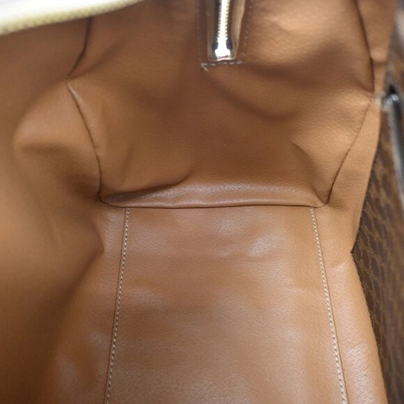 CELINE Macadam Pattern Boston Travel Bag PVC Leather Brown 268-082525 - Picture 14 of 15